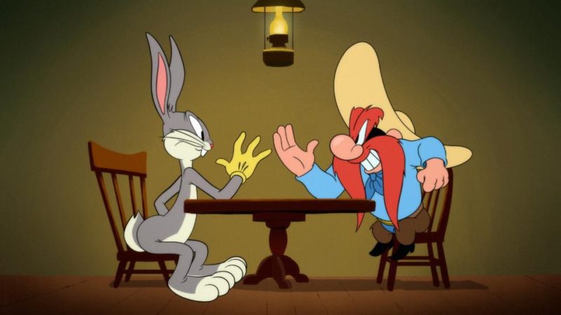 Bugs Bunny and Elmer Fudd in Looney Tunes Cartoons