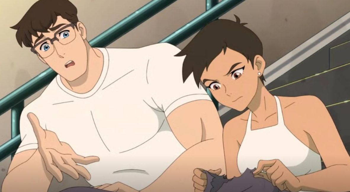 Clark and Lois share a moment together