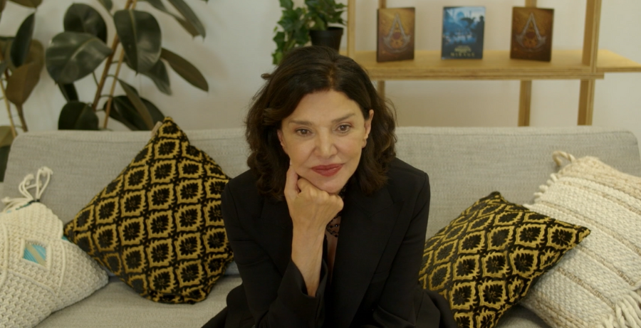 Shohreh Aghdashloo who plays Roshan in Assassin's Creed Mirage