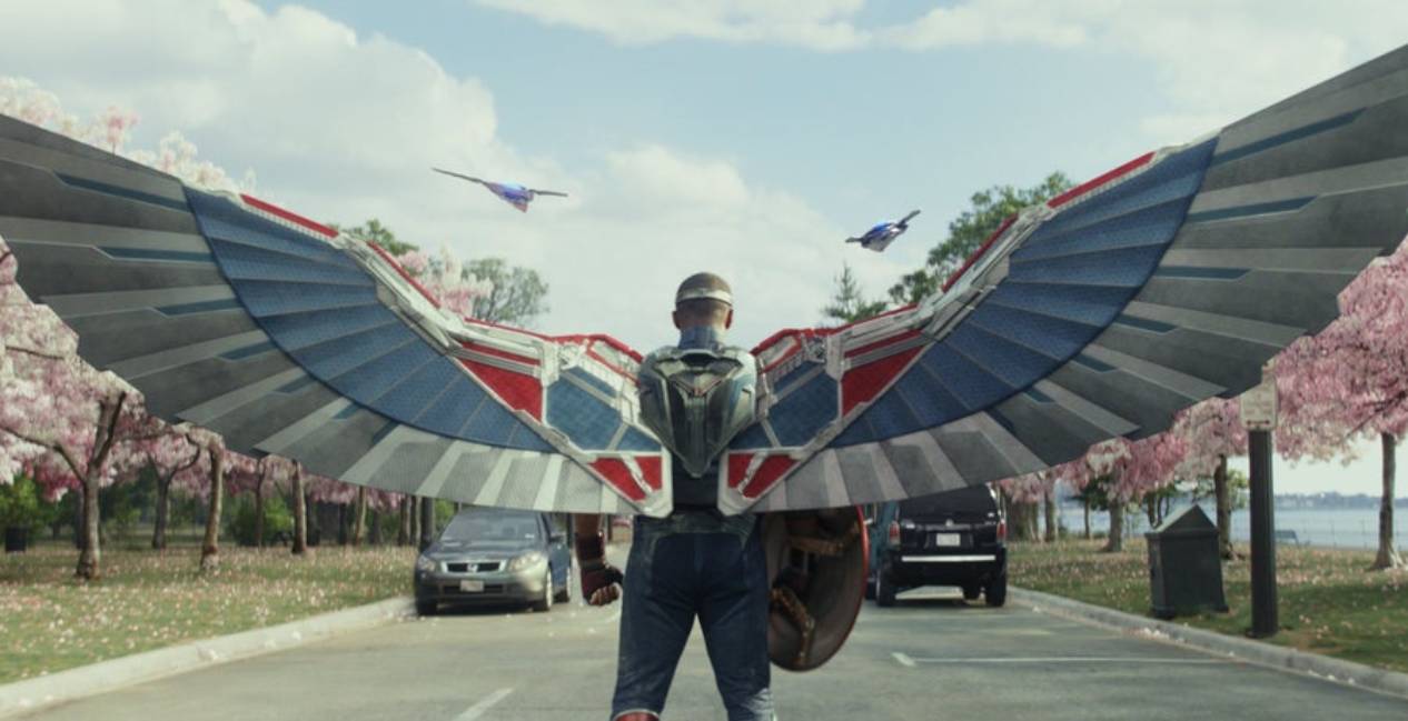 Sam Wilson about to take flight in Captain America: Brave New World