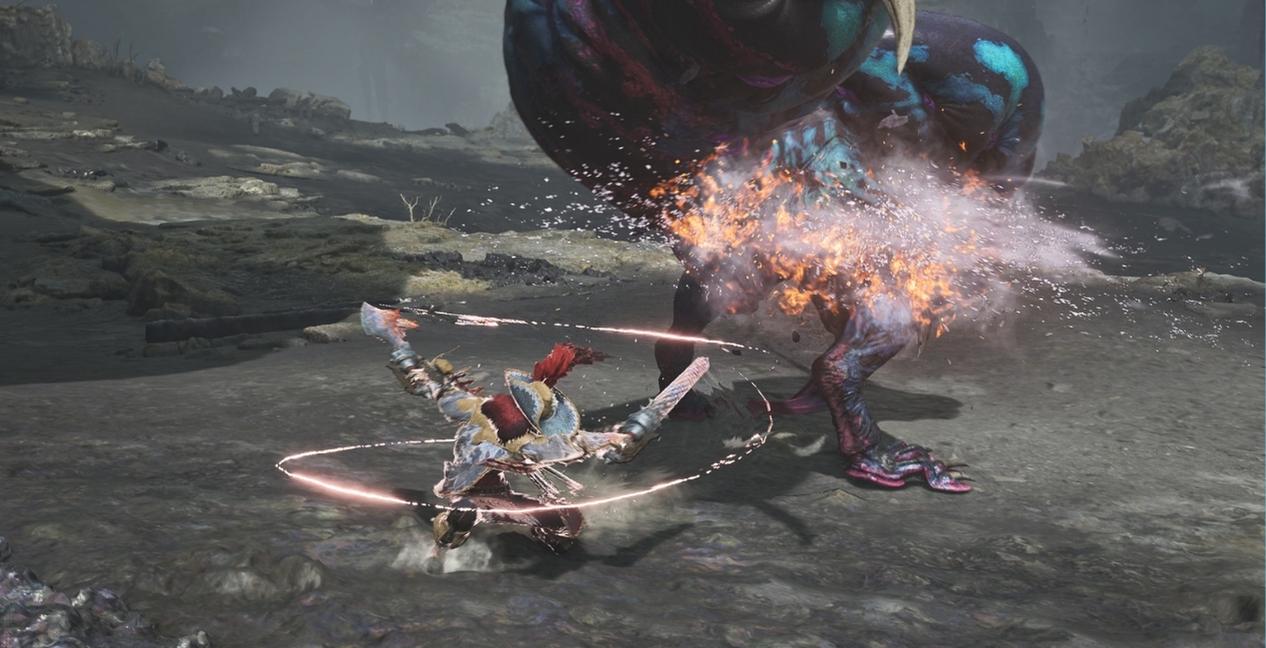 Fighting sequence in Monster Hunter Wilds