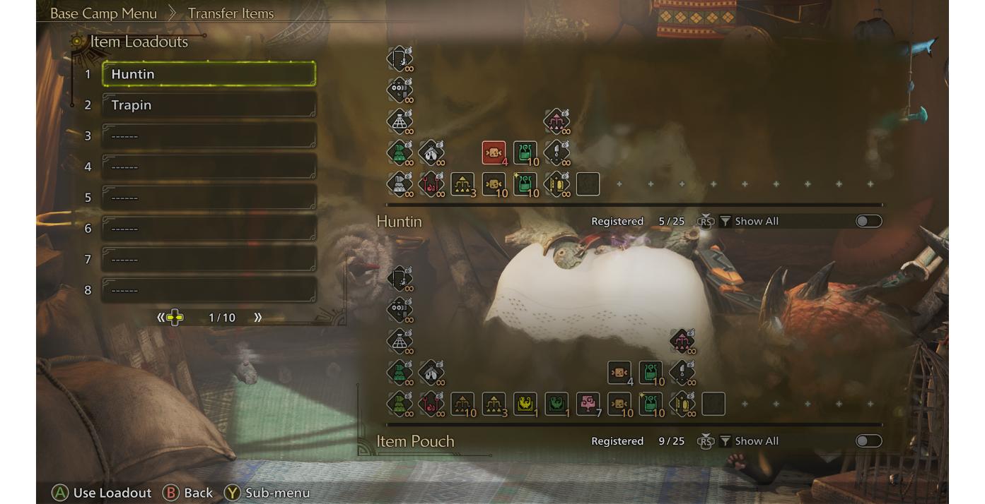 Monster Hunter Wilds Tips - Loadout menu