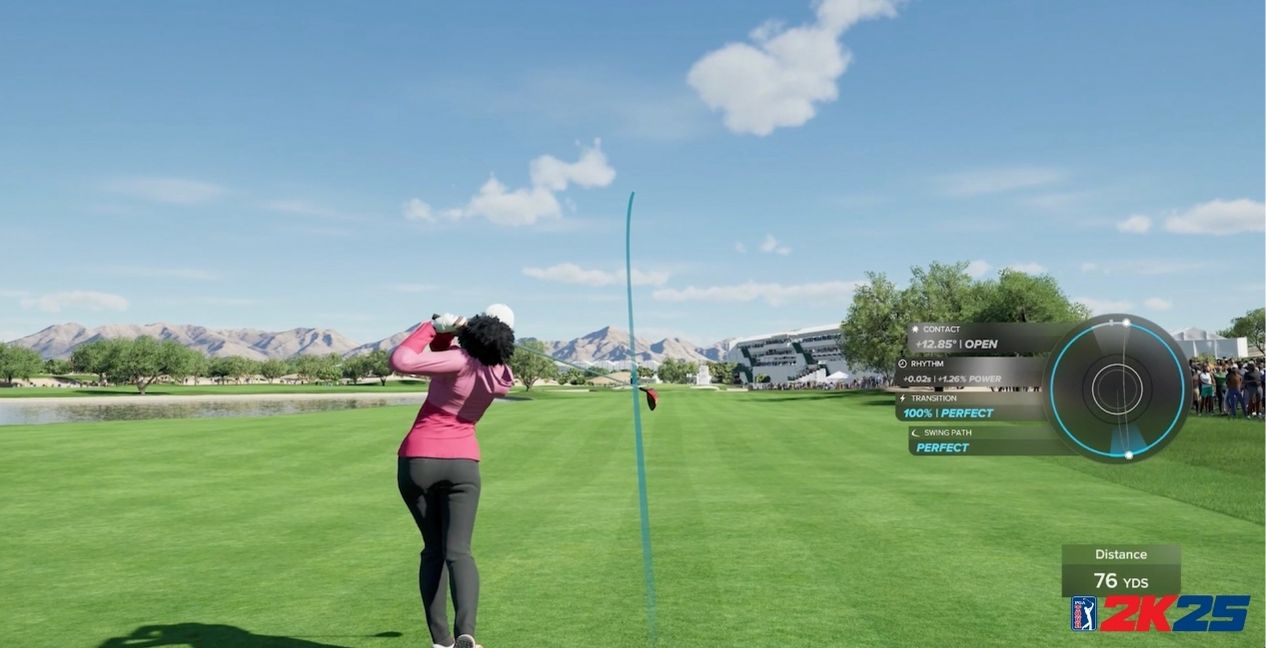 The Perfect Swing system is forgiving in PGA Tour 2K25