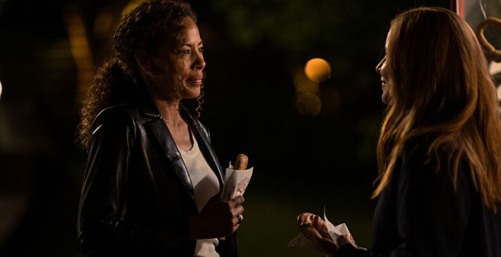 Tawny Cypress and Lauren Ambrose as Tai and Van in Yellowjackets Season 3 Episode 4