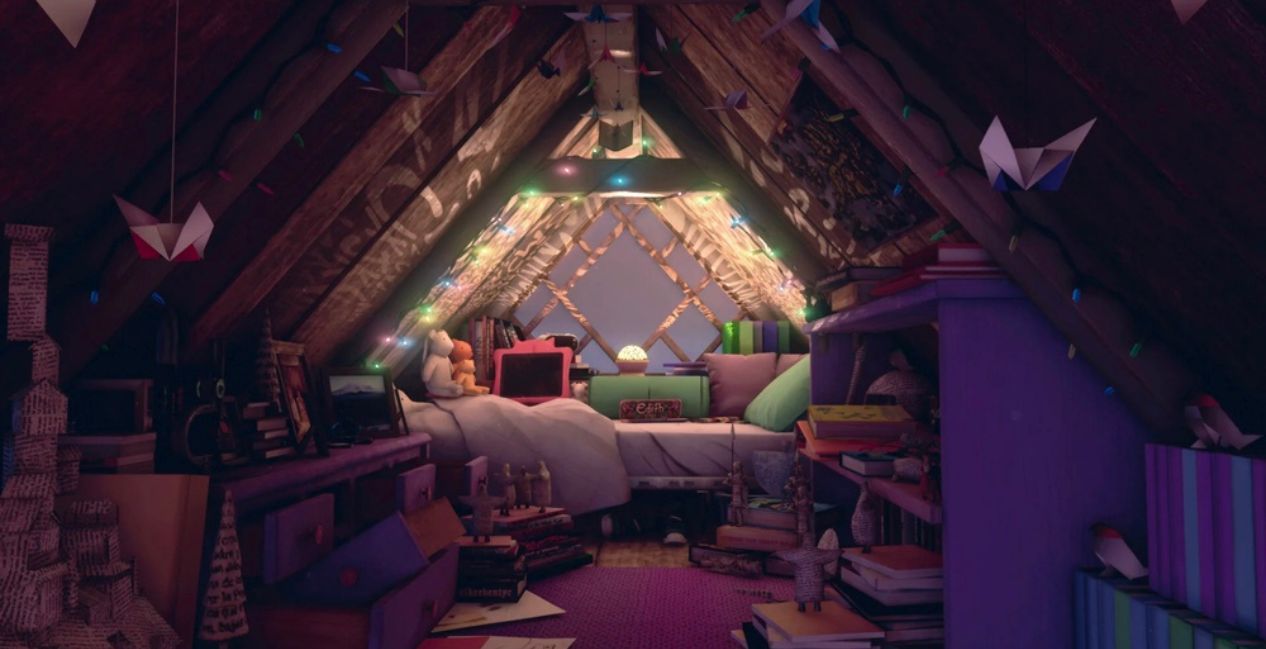 A glimpse of Edith Finch's room from the game What Remains of Edith Finch