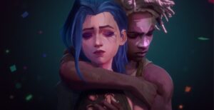 Still from Stromae and Pomme's "Ma Meilleure Ennemie" Arcane music video