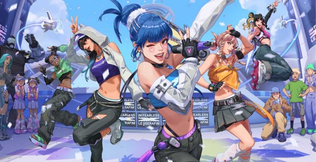 Artwork from Blizzard x LE SSERAFIM Collab