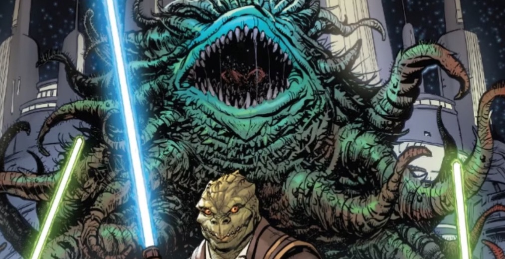 Sskeer with a Drengir from The High Republic comic 