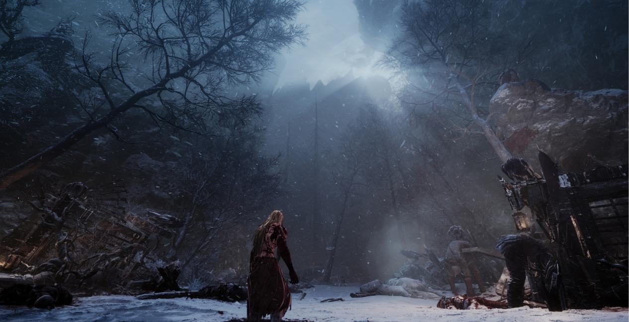 Khazan stares at the moon in The First Berserker Khazan