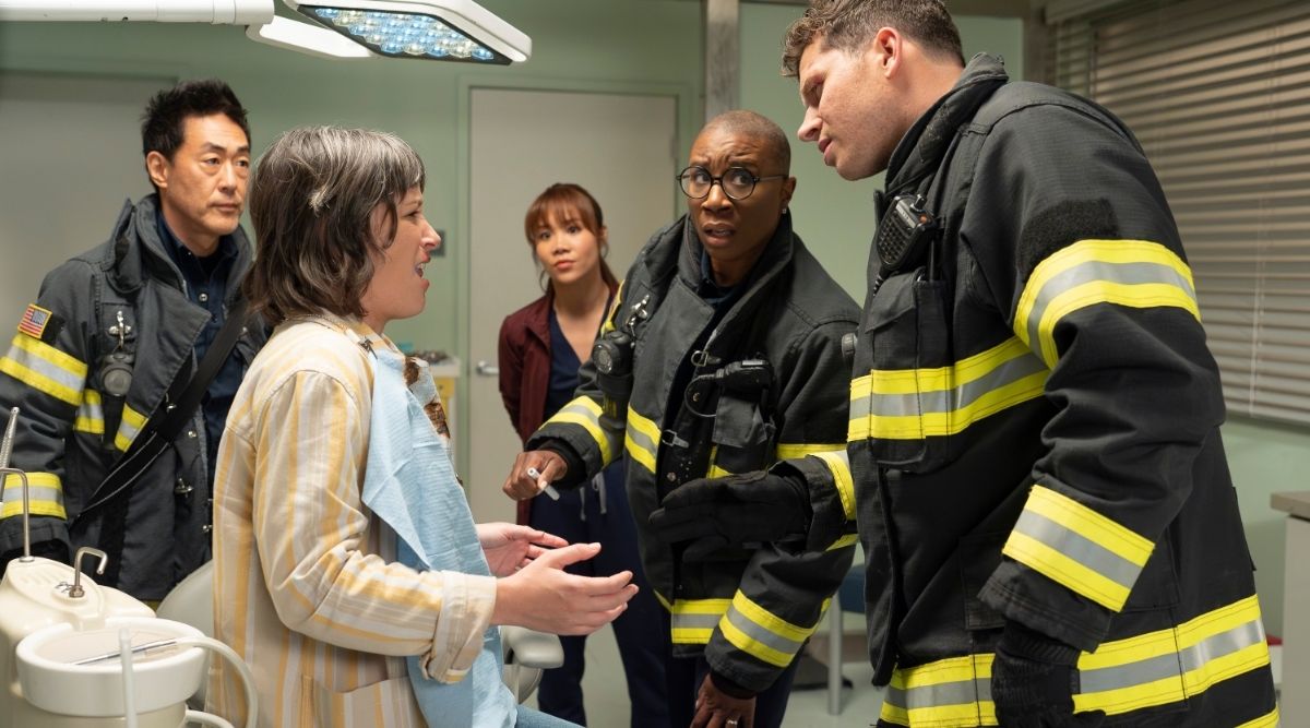 Buck Hen and Chimney in 9-1-1 Season 8 Episode 17