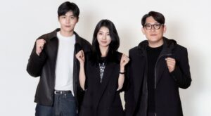 Suzy And Kim Seon-ho Set To Star In This Upcoming Vampire Romance Bae Suzy, Kim Seonho, and director Han Jaerim promotional image for Delusion from Disney PLus