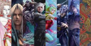MTG Final Fantasy Set Final Preview Is Showstopping Final Fantasy Set key image made of different highlighted cards