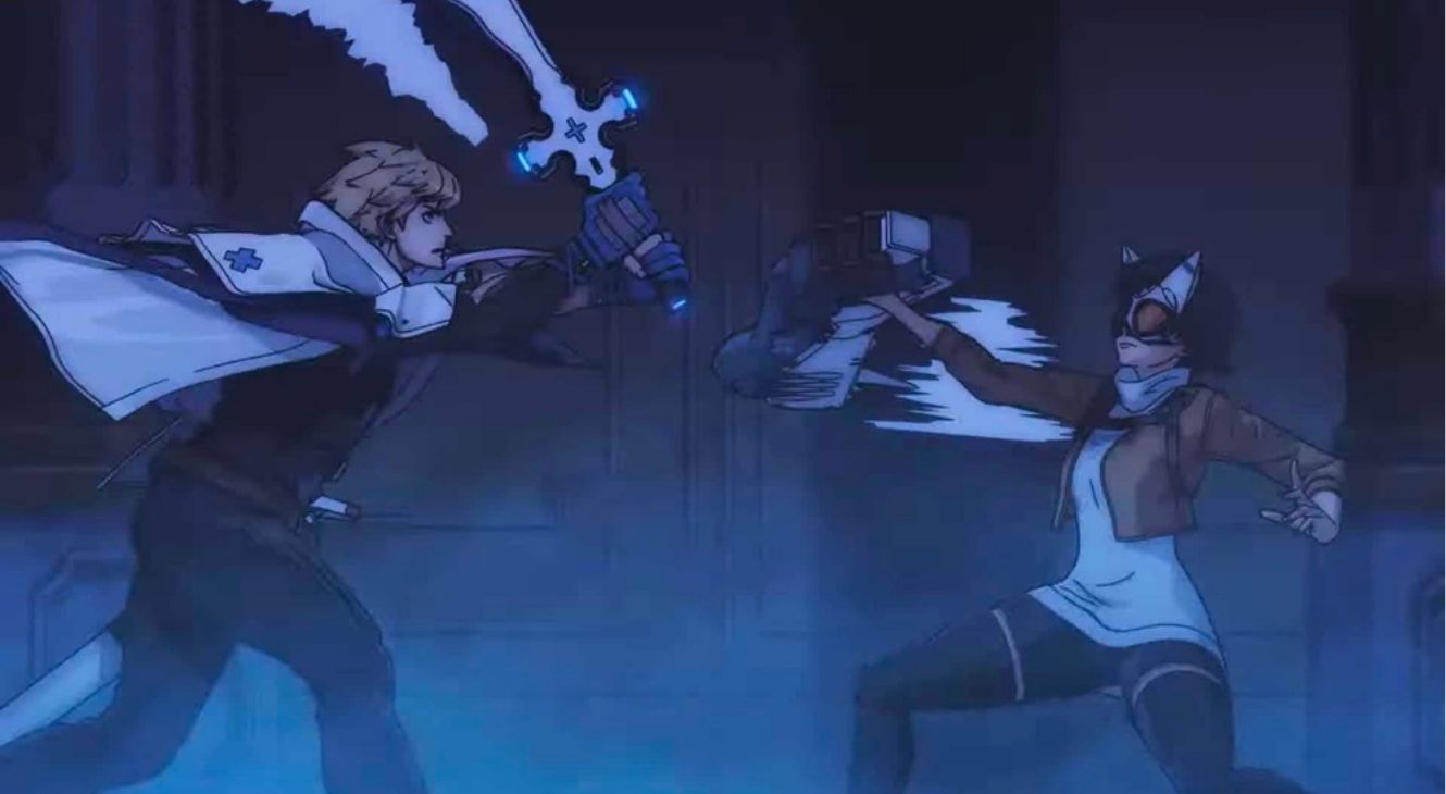 Ky and Unika in Guilt Gear Strive: Dual Rulers