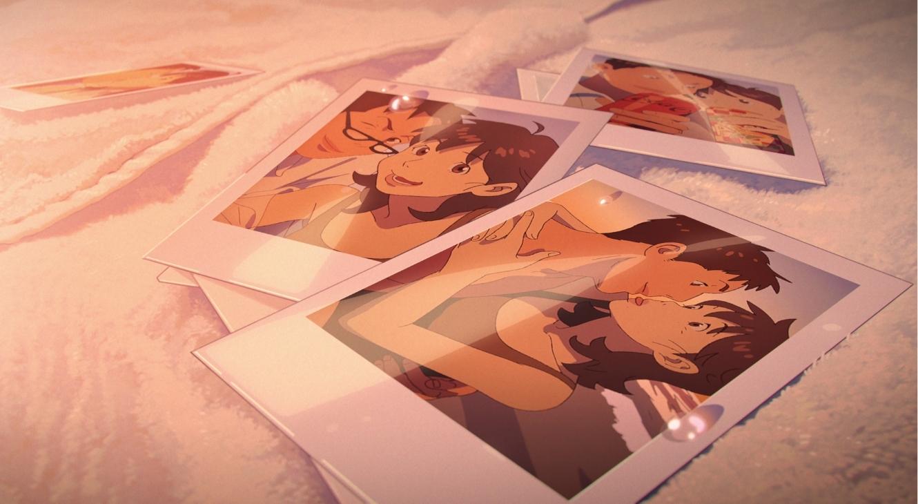 Polaroids of Jay and Nan-young in Lost In Starlight