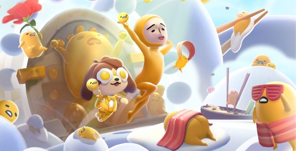Hello Kitty Island Adventure Gets Huge Gudetama-Filled Update Month of Meh keyart in Hello Kitty Island Adventure