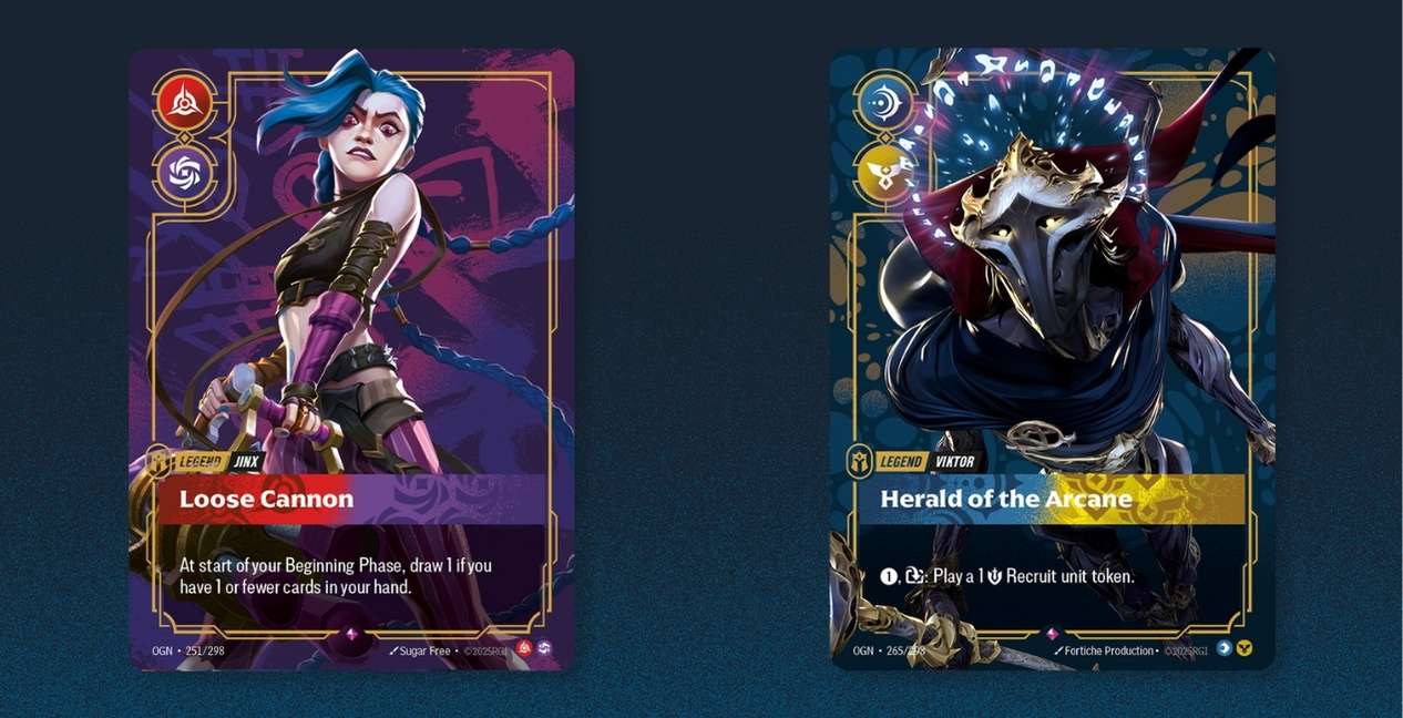 Riftbound: League of Legends Card Game - Champions Cards Jinx and Viktor
