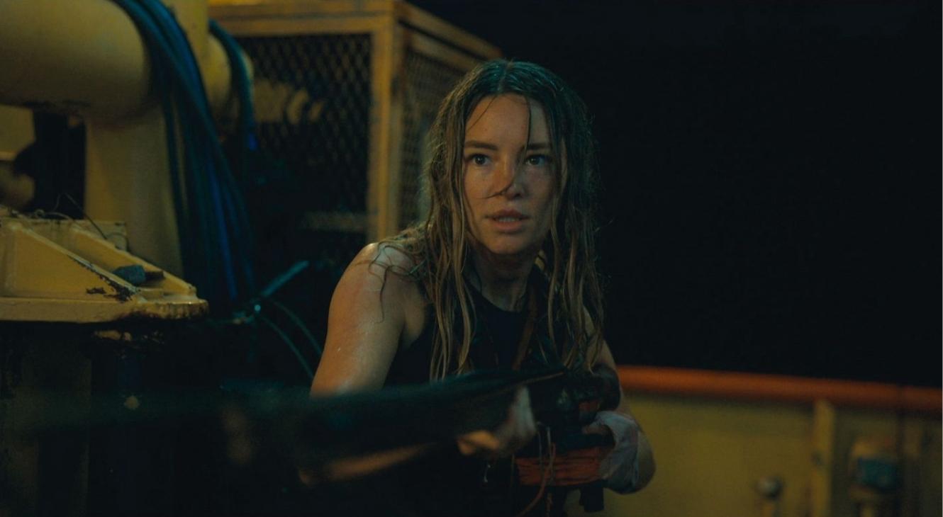Hassie Harrison in Dangerous Animals movie still from Shudder and IFC Films