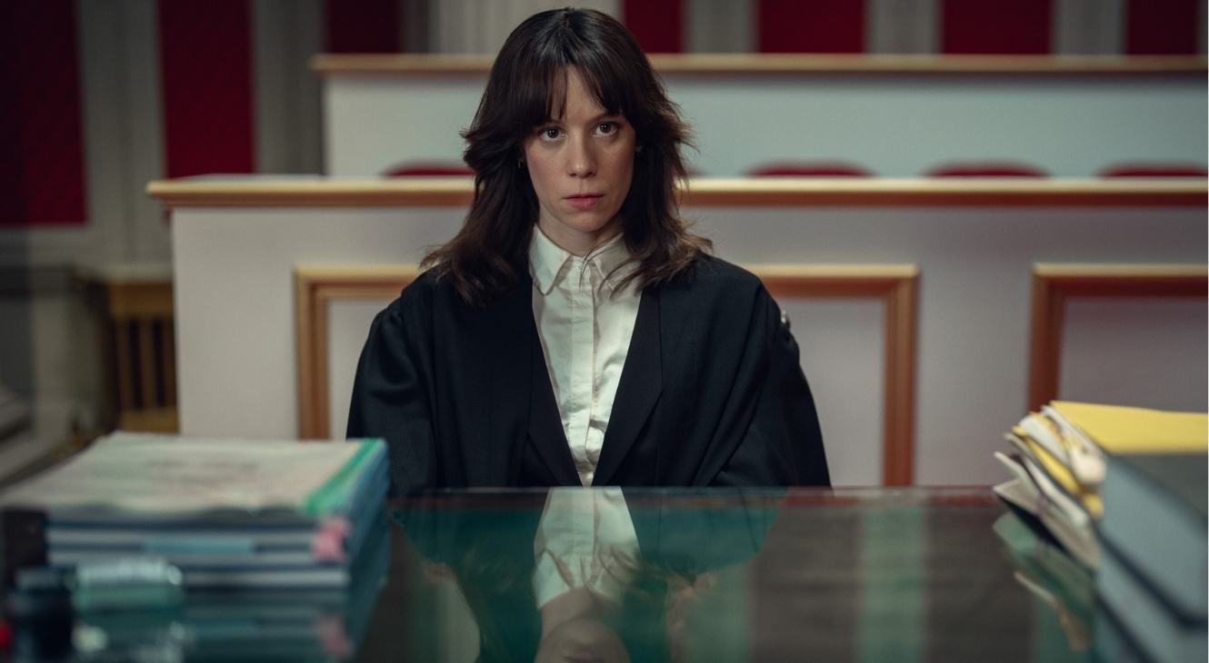 Merritt Lingard in Dept. Q promotional still from Netflix