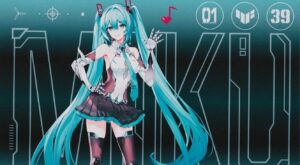 TUF Gaming x Hatsune Miku PC peripherals mousepad close-up promo image