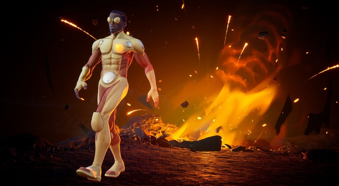 Invincible VS promotional gameplay still with Bulletproof from Quarter Up