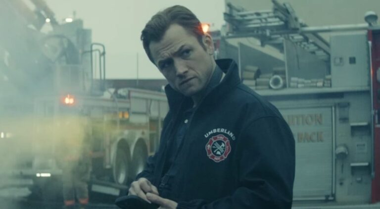 Smoke (2025) Apple TV+ promotional image with Taron Egerton