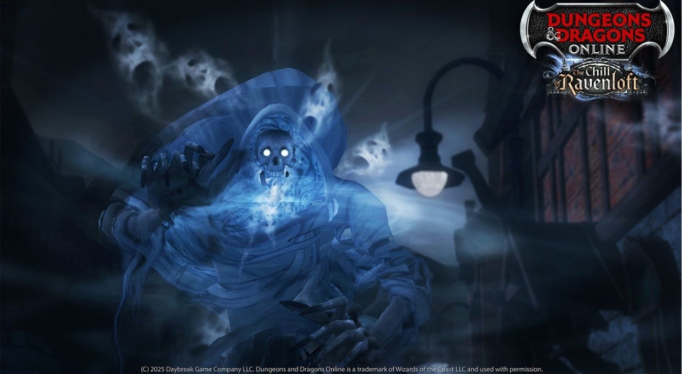 The Chill of Ravenloft expansion keyart for Dungeons and Dragons Online from Daybreak games