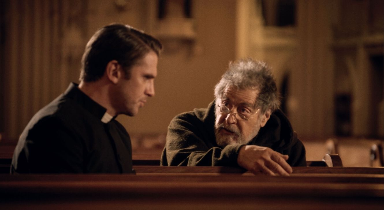 Dan Stevens and Al Pacino in The Ritual