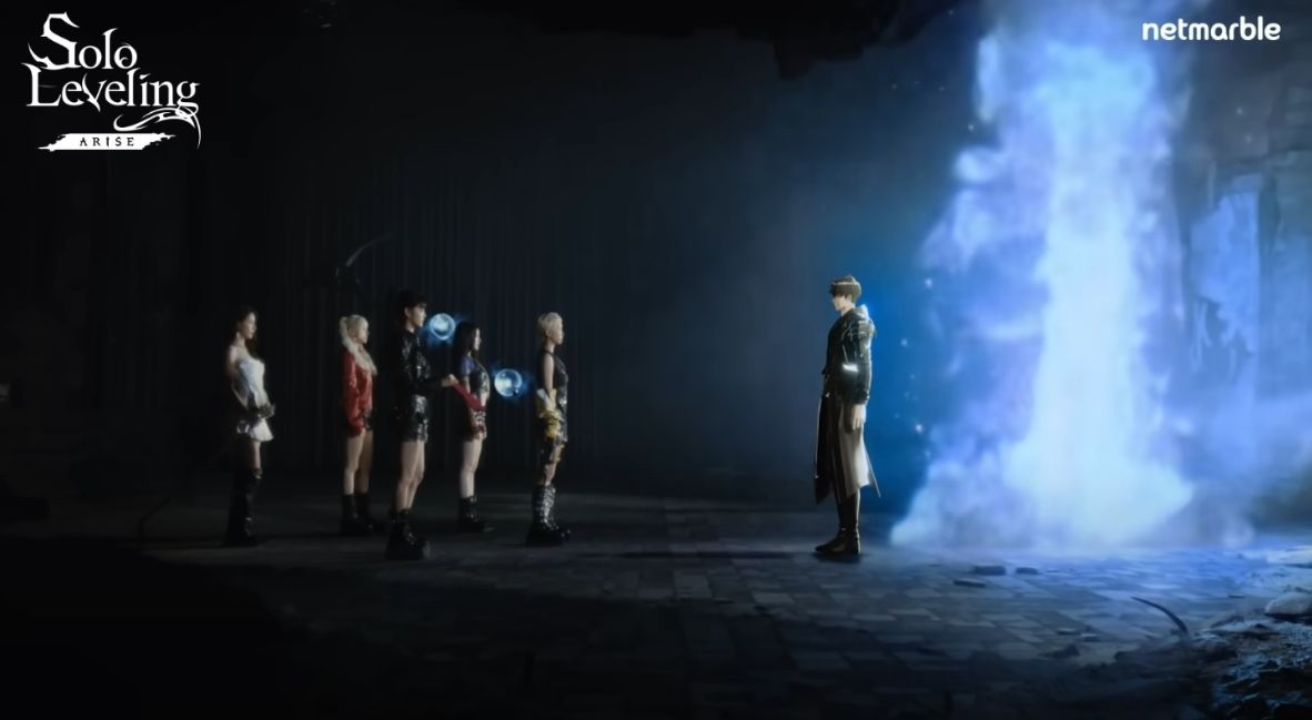 i-DLE in Solo Leveling ARISE promotional image from Netmarble