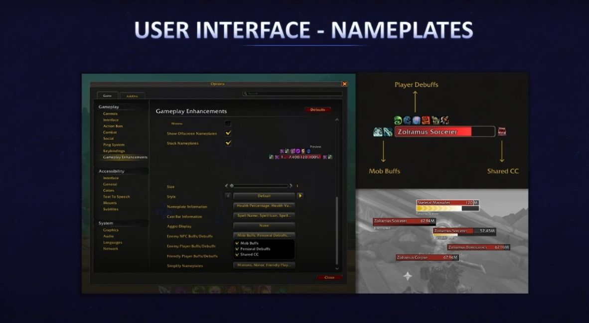 'World of Warcraft: Midnight' Fixes New Player Onboarding And MORE 1 User interface showing nameplates from World of Warcraft Midnight