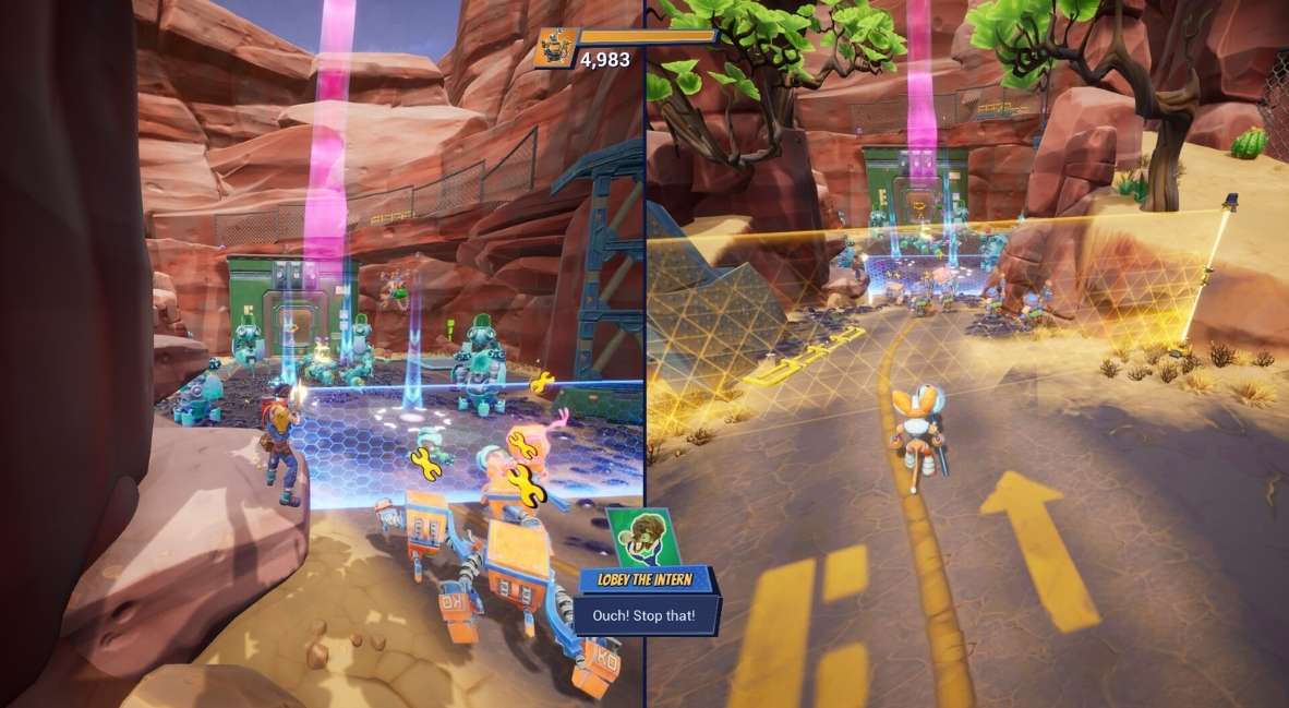 Snapshot Games Devs Talk About How They Found Joy Developing Chip 'N Claws 3 Chip 'n Claws vs Brainiods promotional game still