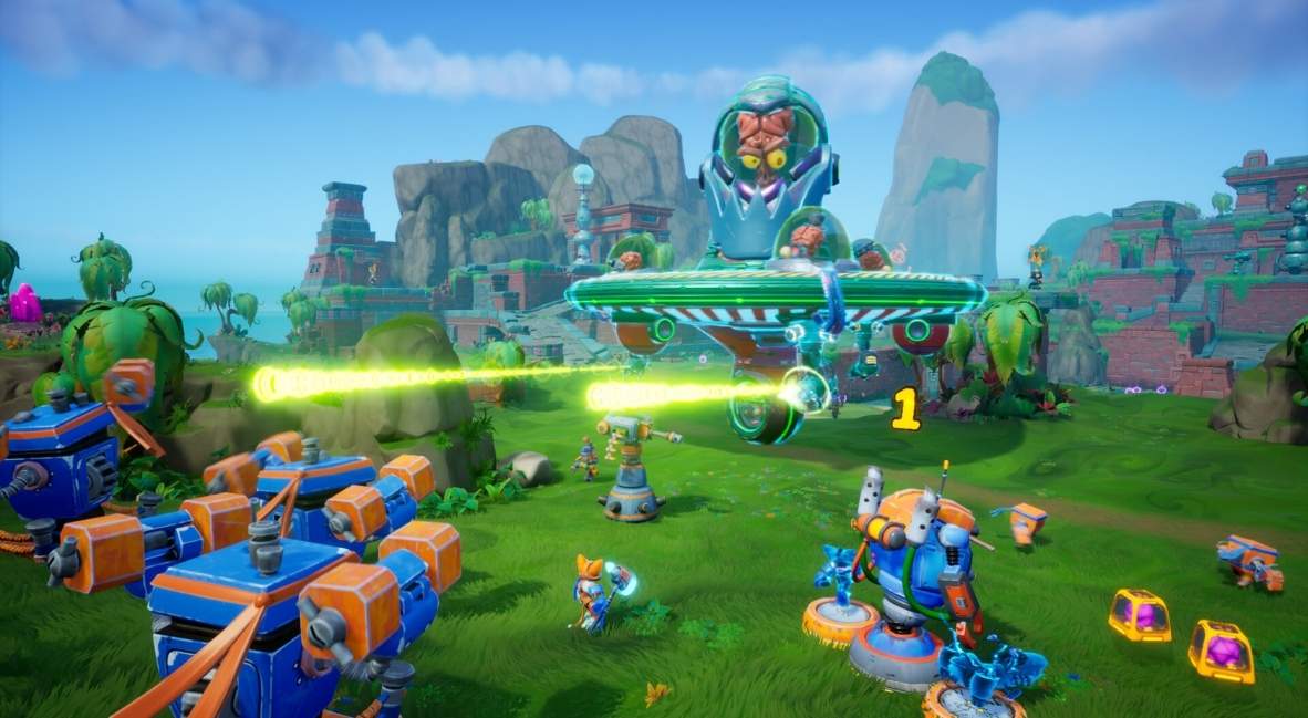 Snapshot Games Devs Talk About How They Found Joy Developing Chip 'N Claws 6 Chip 'n Claws vs Brainioids promotional game still from Snapshot Games