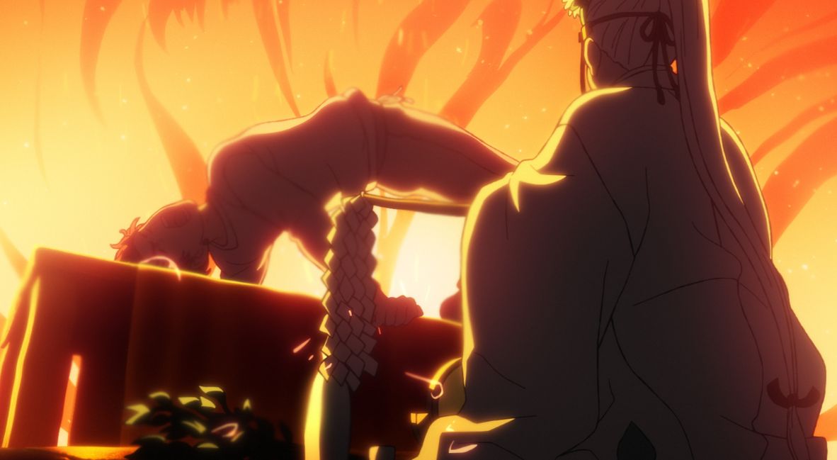 Seiko performs an exorcism on Jiji/The Evil Eye 