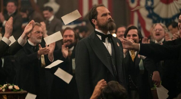 Game of Thrones Showrunners New Limited Series ‘Death by Lightning’ Premieres This November Michael Shannon in Death By Lightning promotional still from Netflix