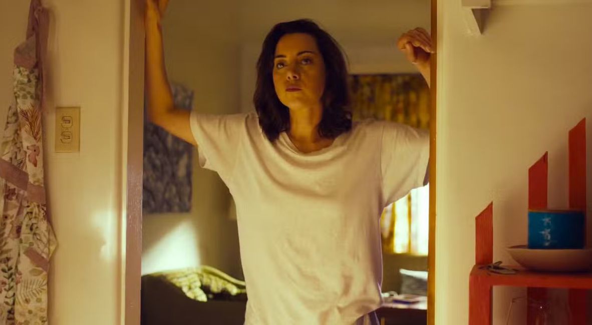 Aubrey Plaza stars as MG Falcone in the film Honey Don't
