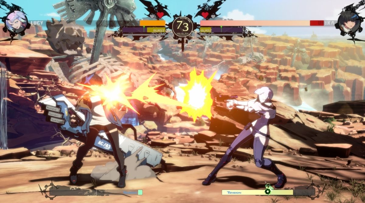 Lucy's Arrival In 'GUILTY GEAR -STRIVE-' Showcases How To Do A Collab 3 Lucy Long-Range Attack in Guilty Gear Strive