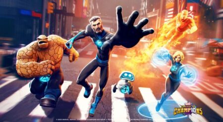 Key art featuring The Fantastic Four in Marvel Contest of Champions