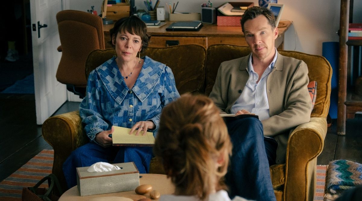 Olivia Colman and Benedict Cumberbatch in Therapy in The Roses