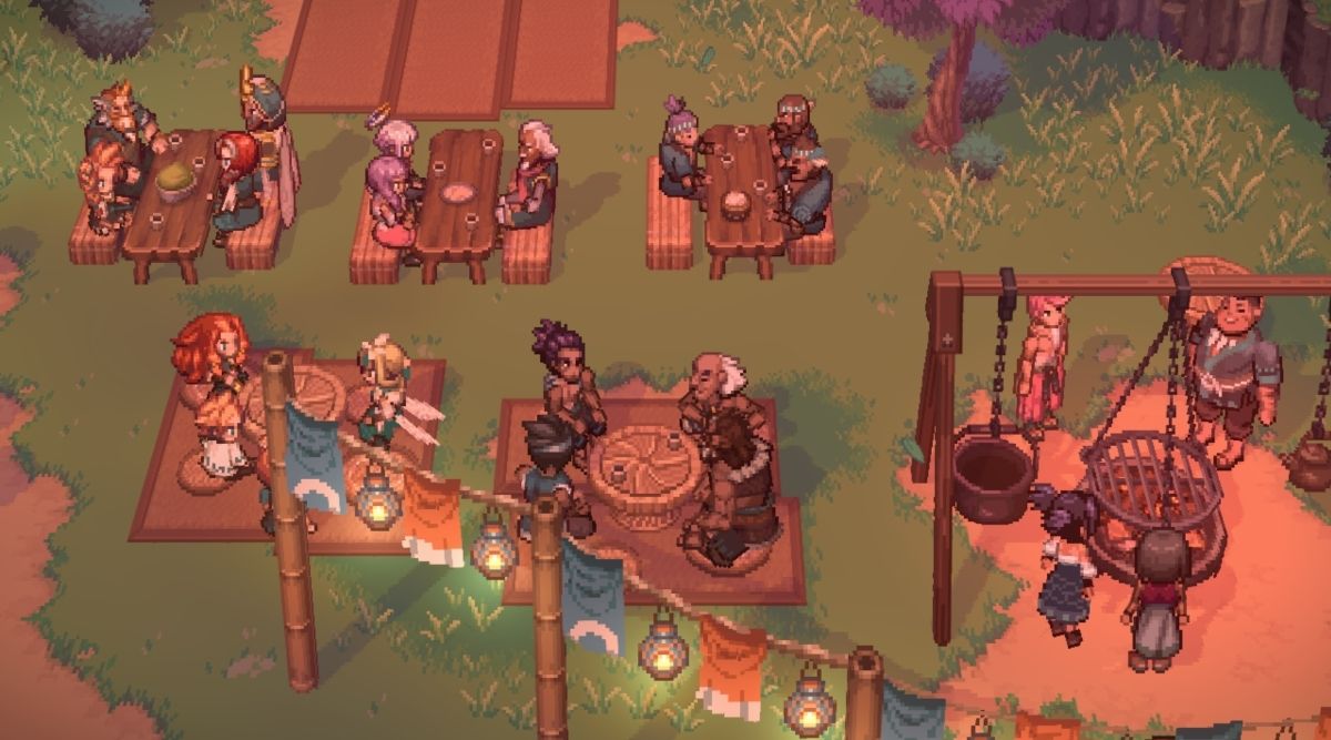 Alabaster Dawn Gathering with NPCs