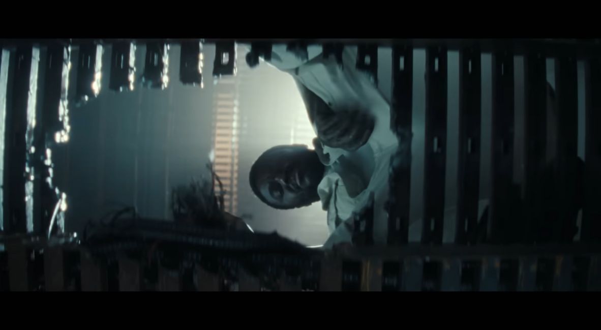 Morrow standing over a giant hole in the ship in Alien Earth Episode 5