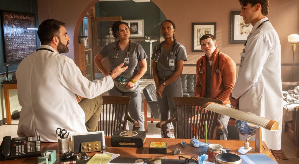 Wolf and his team in Brilliant Minds Season 2 Episode 1