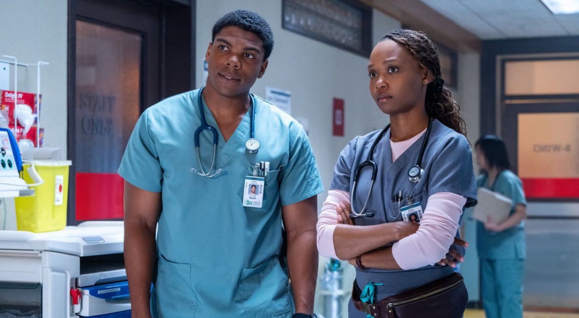 Jacob and Kinney in Brilliant Minds Season 2 Episode 1