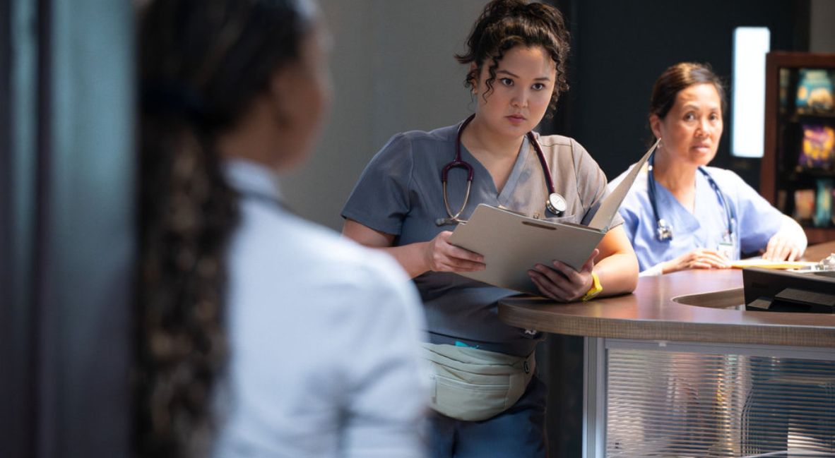 RECAP: 'Brilliant Minds' Season 2 Episode 2 — "The Contestant" 2 Dana, played by Aury Krebs, at the nurses station in Brilliant Minds Season 2 Episode 2