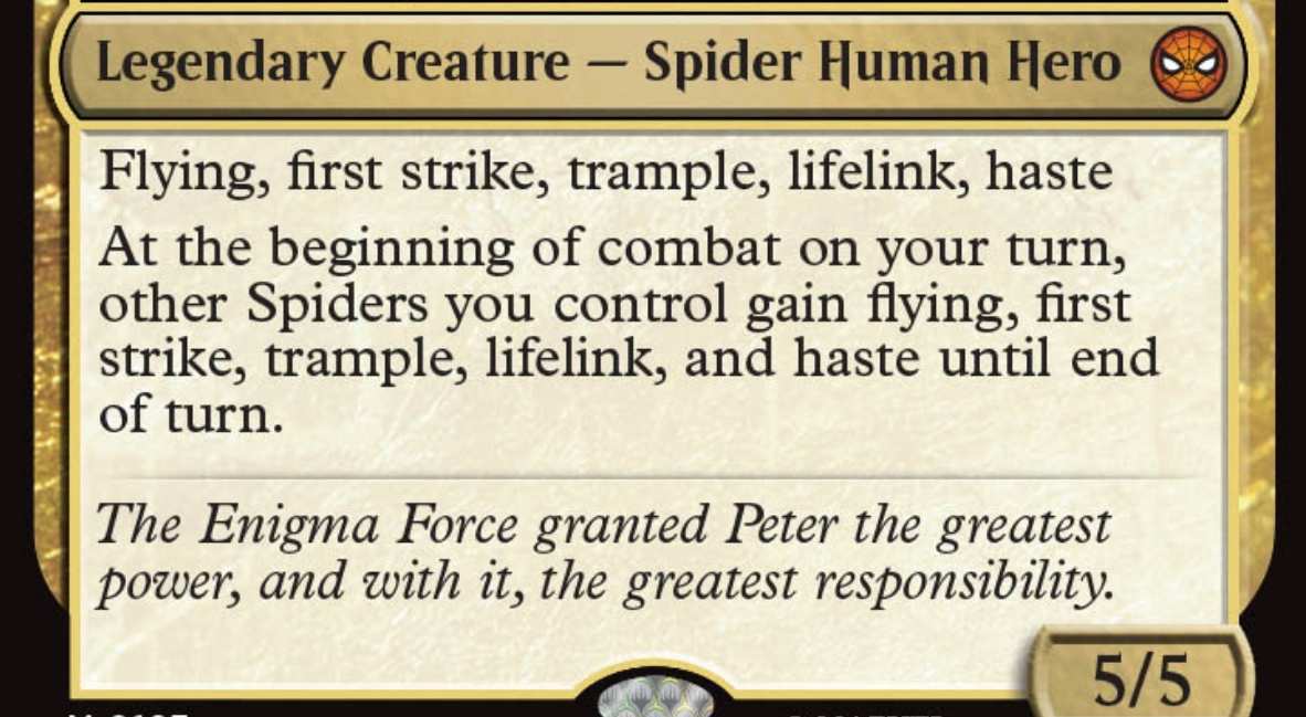 Cosmic Spider-Man card details