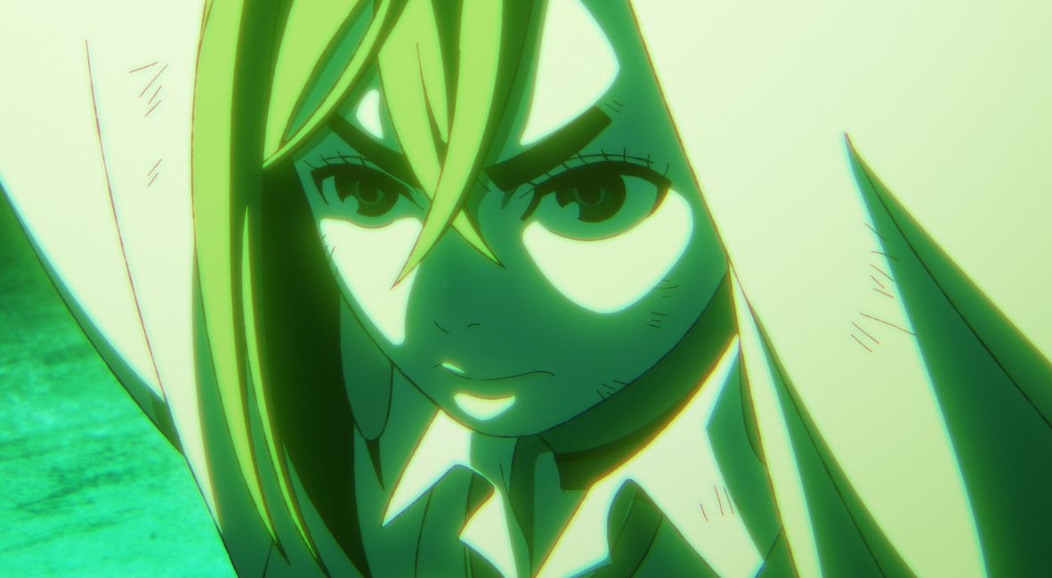 Momo uses her abilities to attack