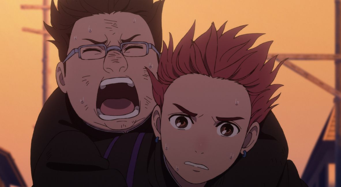 Jiji carries Kinta back to Momo's home