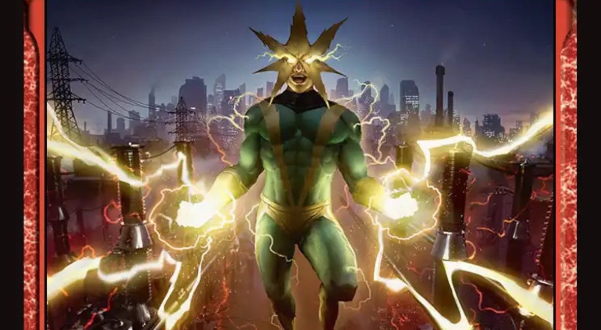The Magic: The Gathering/Spider-Man card for Electro