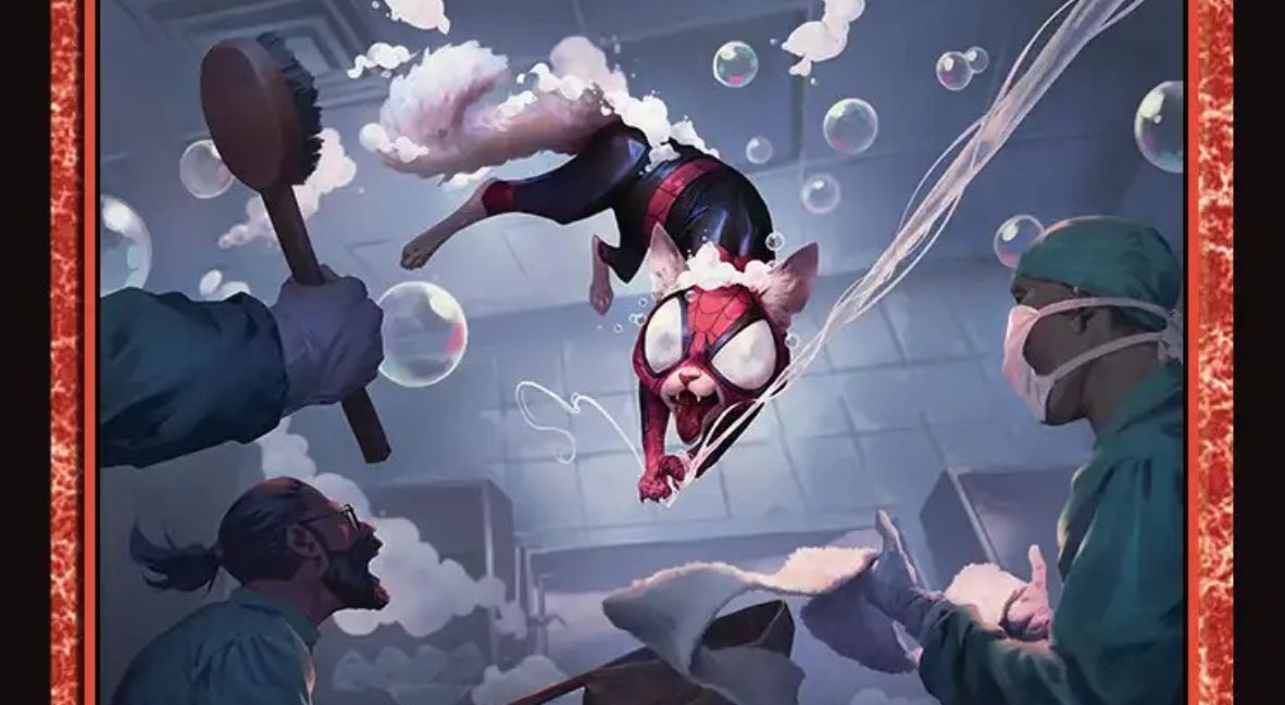 The Magic: The Gathering/Spider-Man card for Spider-Cat