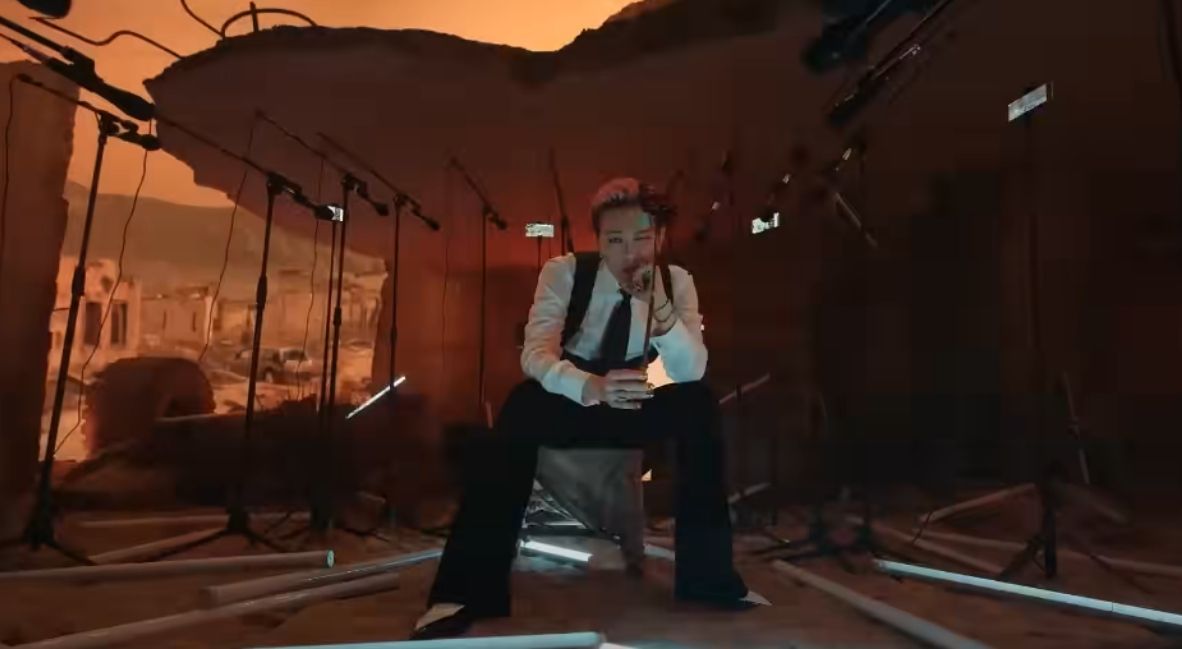 G-Dragon x PUBG promotional still from KRAFTON