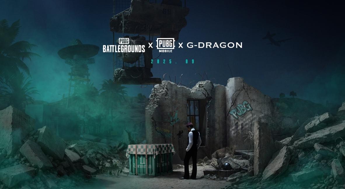 G-Dragon x PUBG promotional still from KRAFTON
