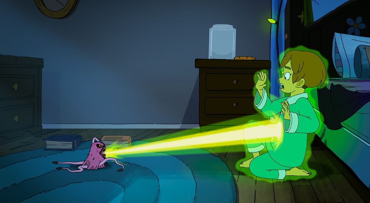 A spirit appears in Haunted Hotel